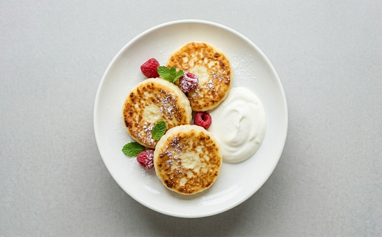 Сырники со сметаной